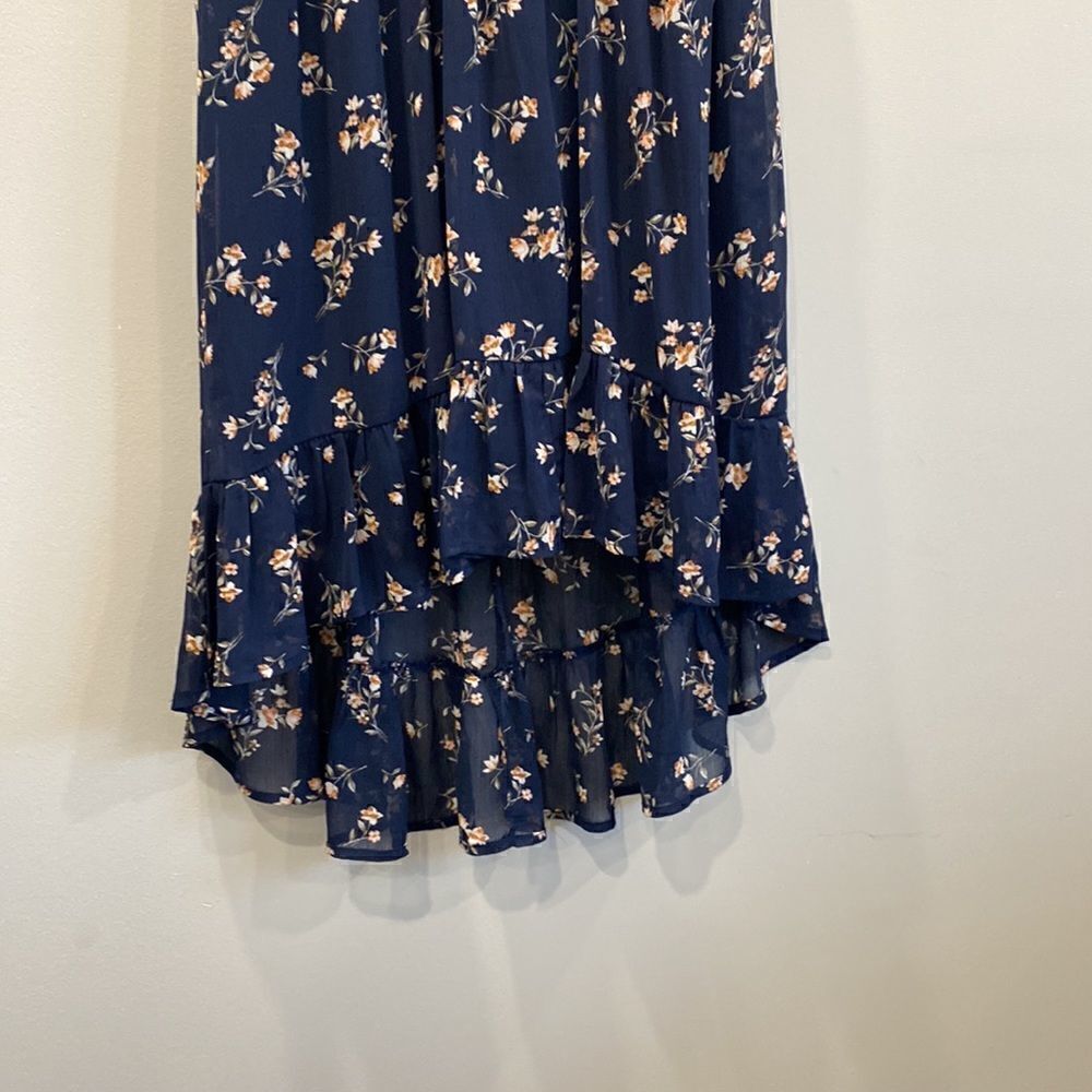 Altar'd State Blue Floral Dress High Low - Picture 3 of 9